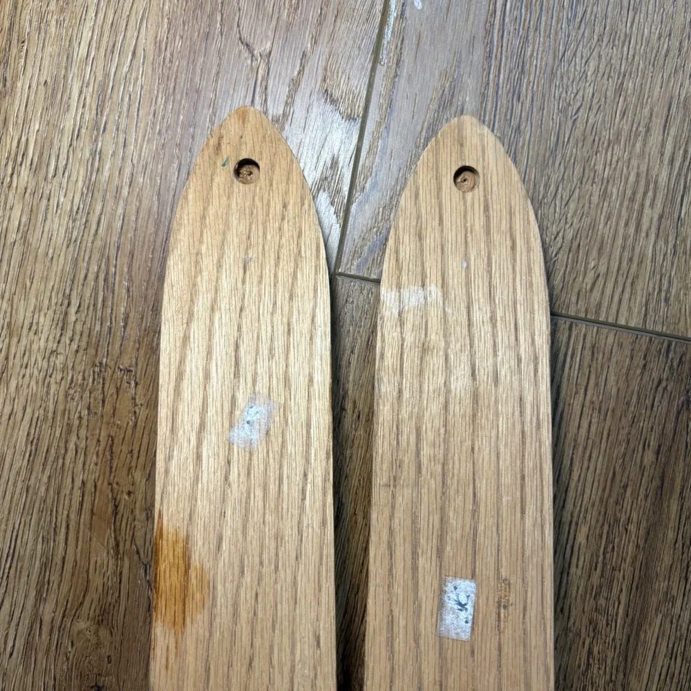 VTG Wood Wall Sconce Pair Solid Oak Taper Candle Holder Set of‎ 2 cottage whimsy